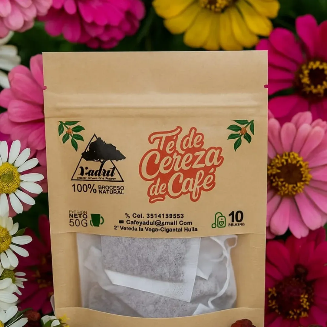 Empaque de té de cereza de café Yadul Coffee con diez filtros
